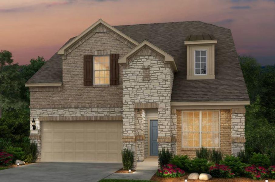 Pulte Homes, Riverdale elevation D, rendering