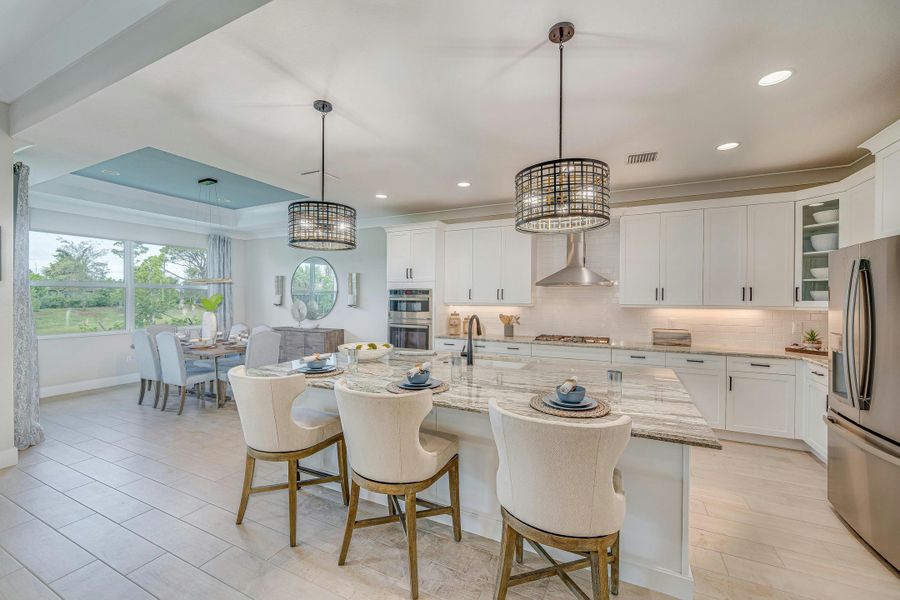 2D floor plan layout for the Aurora by GHO Homes in High Pointe, Vero Beach, FL (Image 113).