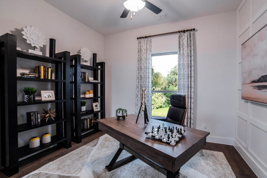 Representative furnished interior of a home built from the Toscana by Ladera Texas in Ladera Little Elm, Little Elm (Image 8).