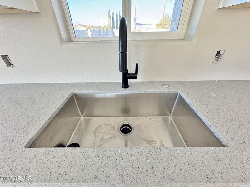 Farm sink/Quartz counters