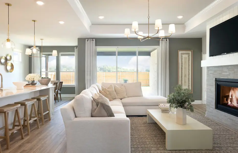 Furnished interior view inside a new home in 6 Creeks, Kyle (Image 5).