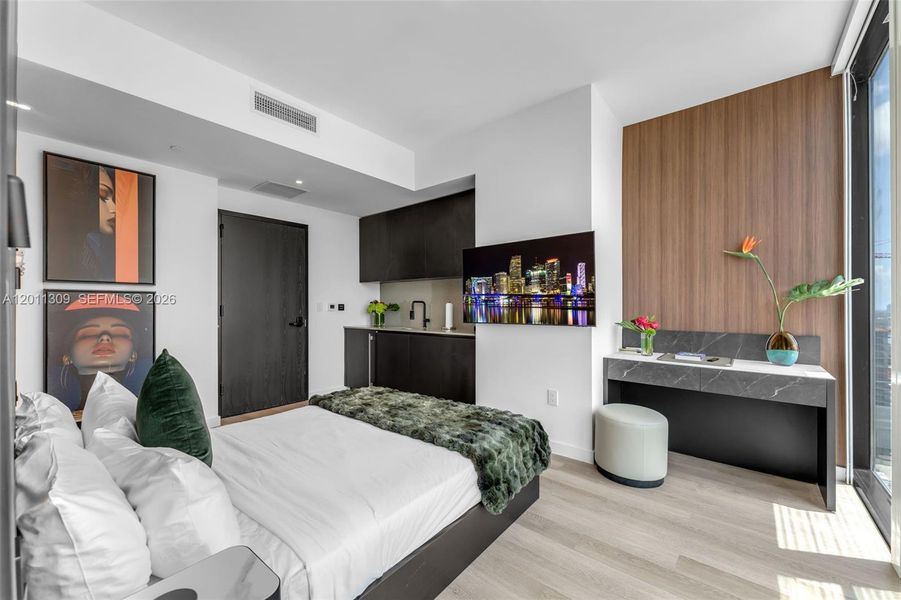 Furnished interior view inside a new home in , Miami (Image 12).