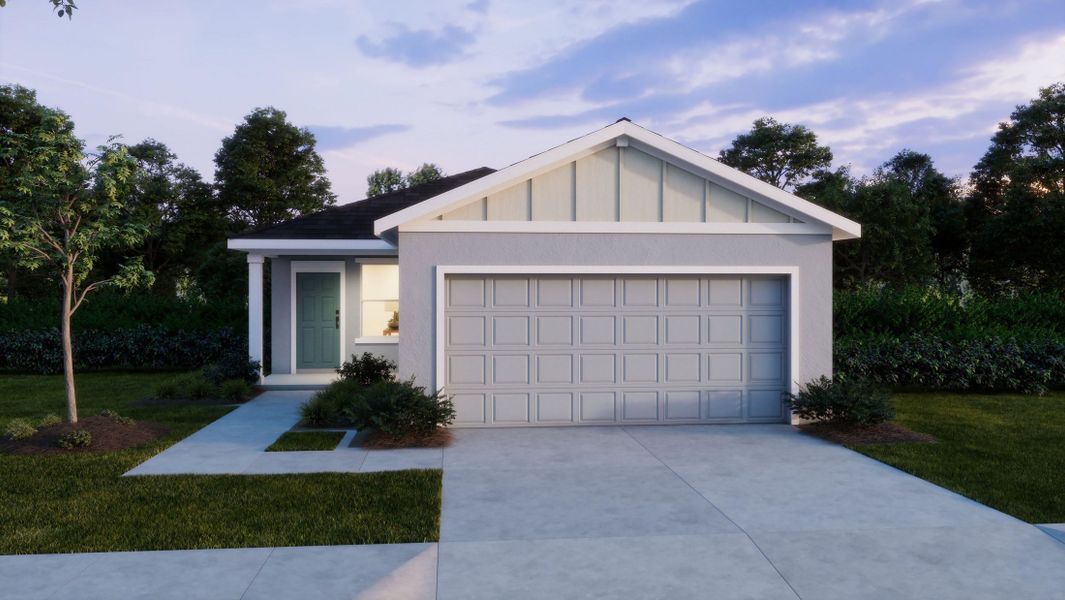 Representative exterior photo of a completed home built from the Ventura by Maronda Homes in Crosswinds, Haines City, FL (Image 5).