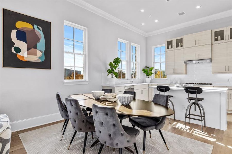 Image of model home with similar floorplan.