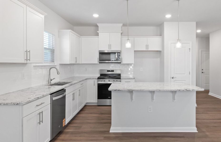 Furnished interior view inside a new home in Exchange at 401, Raleigh (Image 7).