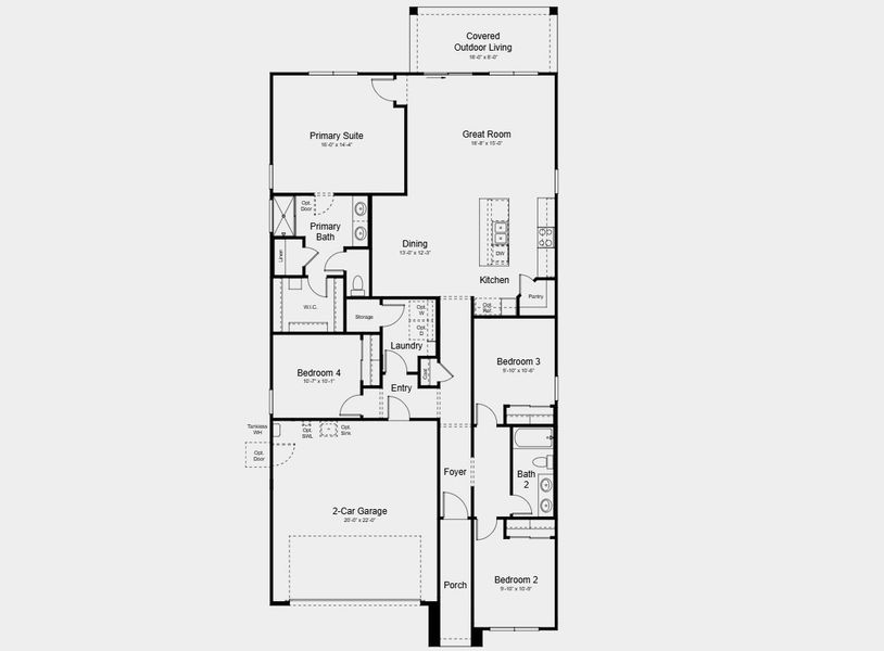 2D floor plan layout for the Onyx by Taylor Morrison in Saddleback, Peoria, AZ (Image 3). 2D floor plan layout for the Onyx by Taylor Morrison in Saddleback, Peoria, AZ (Image 3).