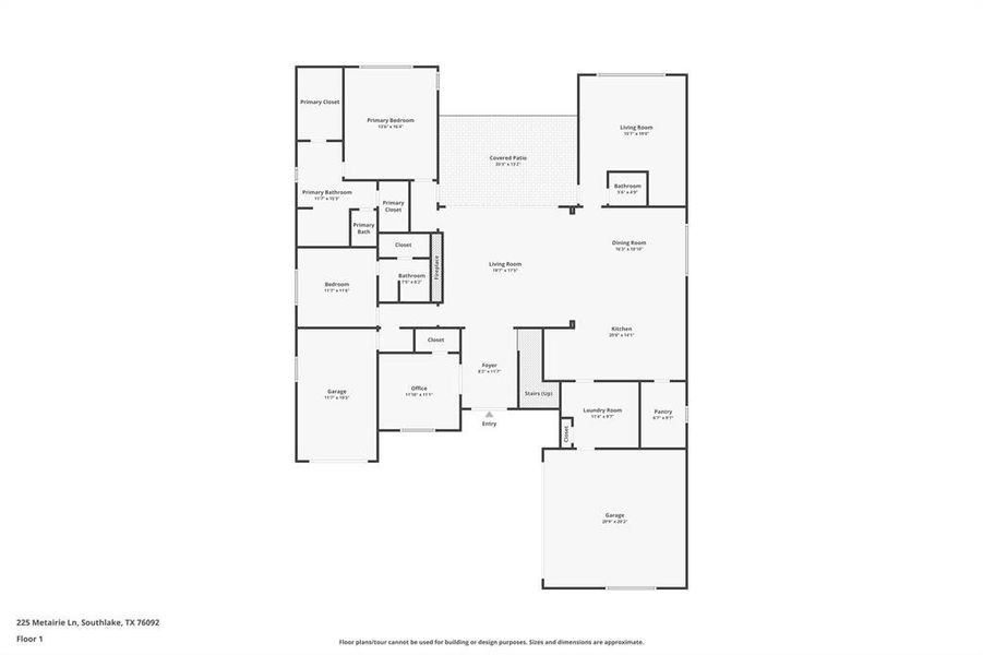 2D floor plan layout of this home in , Southlake, TX (Image 5).