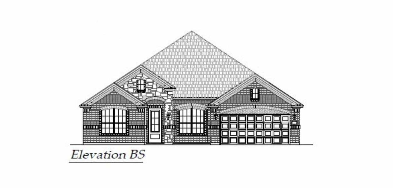 Exterior rendering of this home design in Westside Preserve, Midlothian, TX (Image 31).
