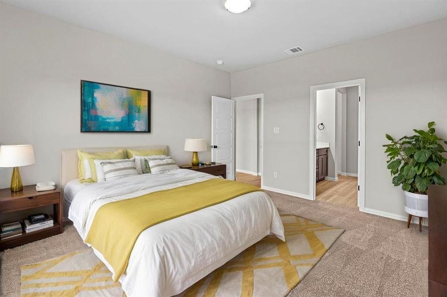 Furnished interior view inside a new home in Trails of Fossil Creek, Fort Worth (Image 10).
