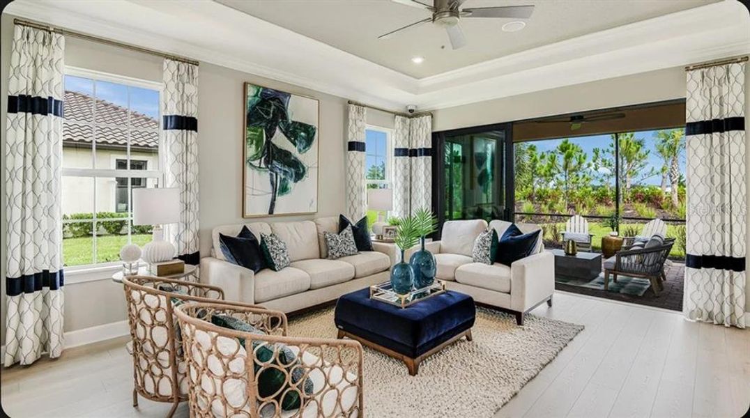 Furnished interior view inside a new home in Esplanade at Azario Lakewood Ranch, Bradenton (Image 15).