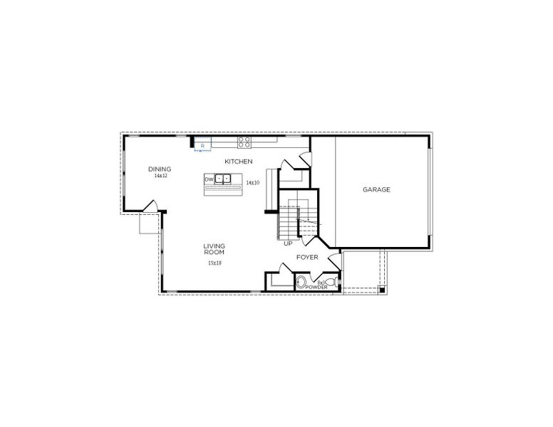 2D floor plan layout of this home in La Segarra 40', Brookshire, TX (Image 5).