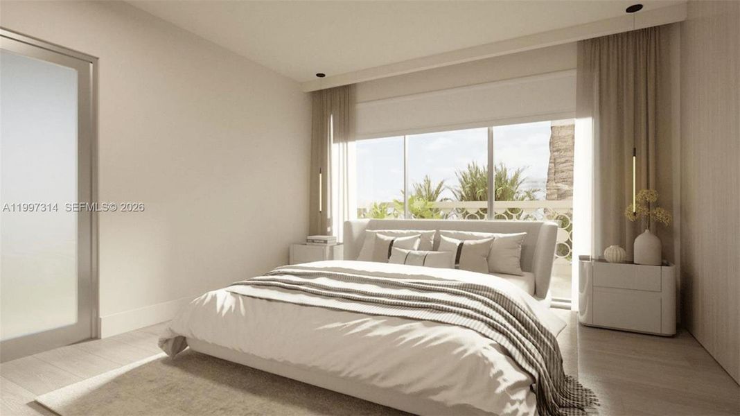 Furnished interior view inside a new home in , Miami Beach (Image 8).