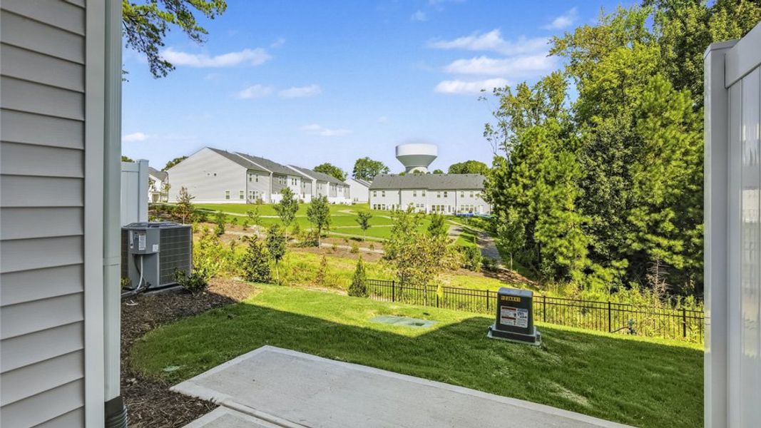 Exterior details and patio area of a home in Chapel Townes, Raleigh (Image 4).
