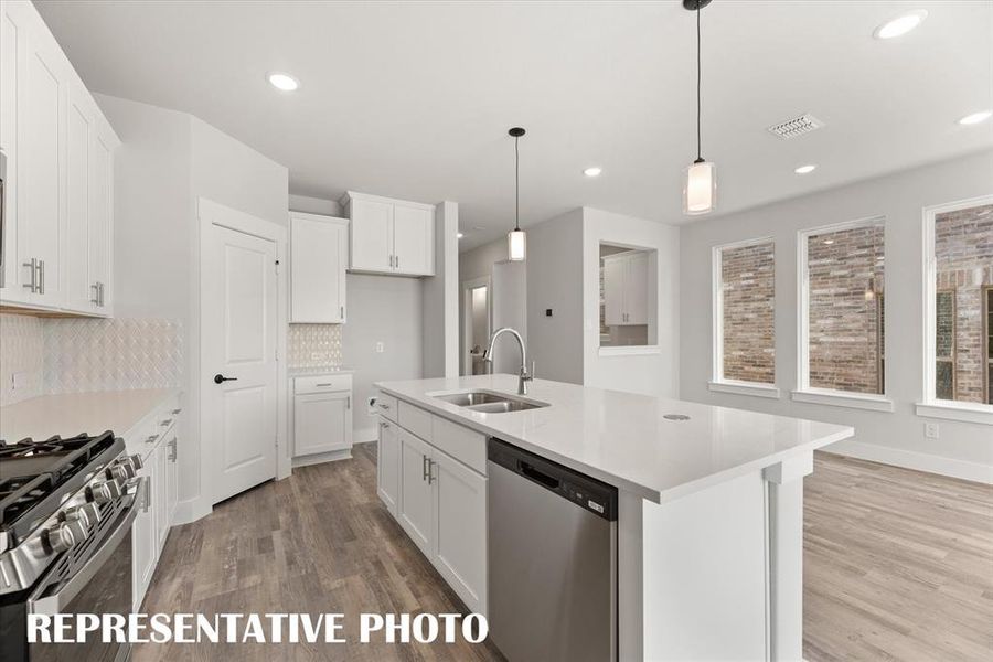 Gorgeous finishes are everywhere you look in our Alexander plan!  REPRESENTATIVE PHOTO