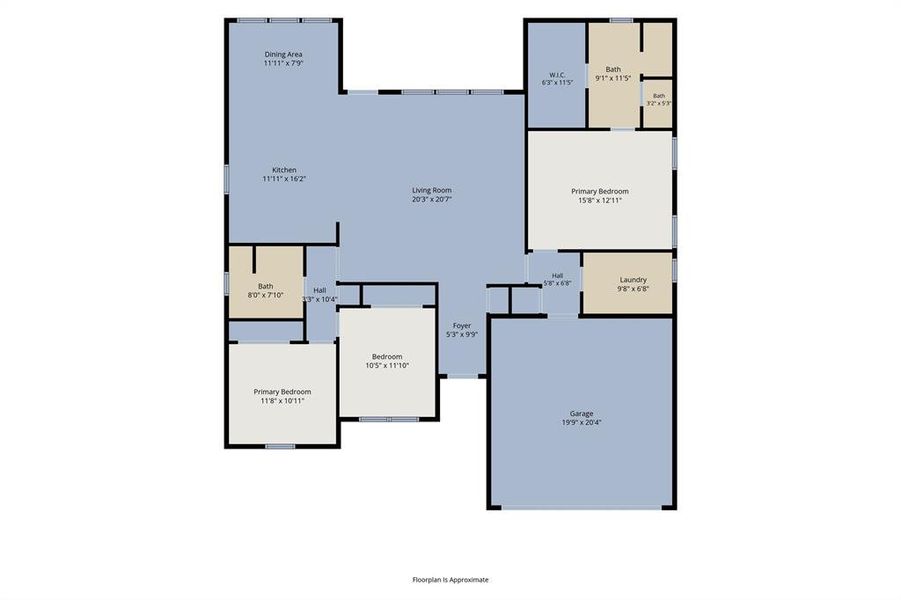 2D floor plan layout of this home in , Waco, TX (Image 5).