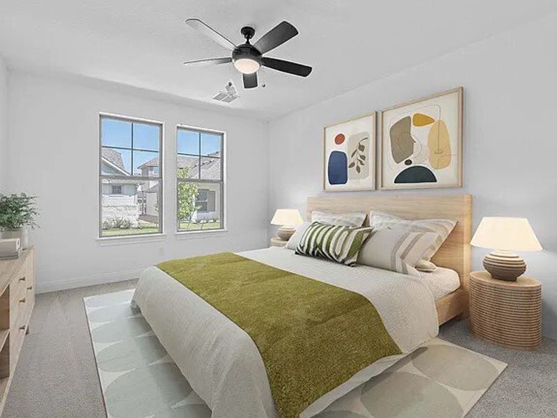 Furnished interior view inside a new home in The Porch at Du Pre, Buda (Image 8).