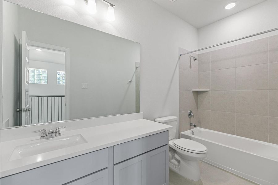 Furnished interior view inside a new home in Park at Eldridge, Sugar Land (Image 16). Furnished interior view inside a new home in Park at Eldridge, Sugar Land (Image 16).