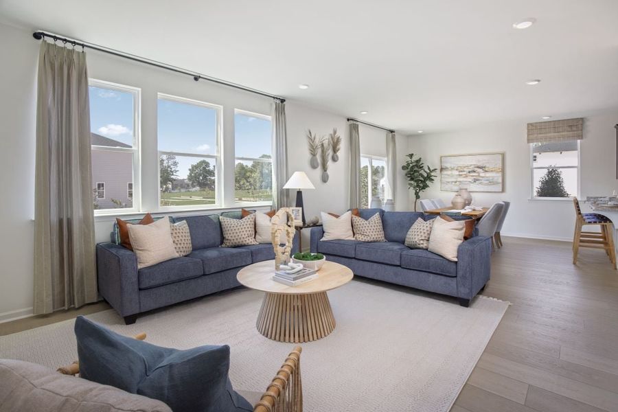 Representative furnished interior of a home built from the Plan 1808 Modeled by KB Home in Bellina, York (Image 6).