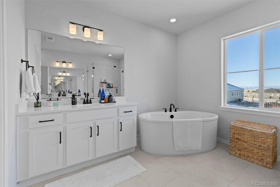 Furnished interior view inside a new home in Trails at Smoky Hill, Parker (Image 20).