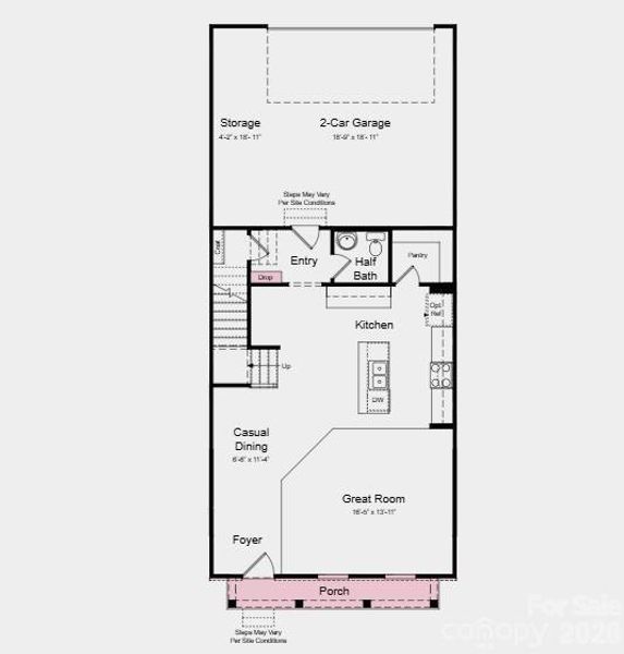 Additional Highlights Include: drop at entry and extended laminate flooring on 1st and 2nd floor.