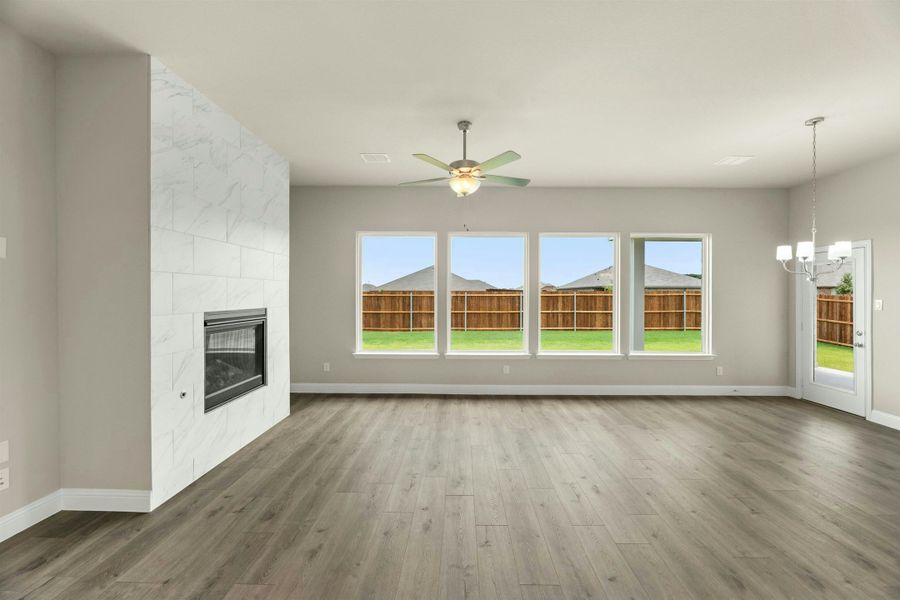 Representative unfurnished interior of a home built from the Bluebonnet by Kindred Homes in Westside Preserve - 70ft. lots, Midlothian (Image 20). Representative unfurnished interior of a home built from the Bluebonnet by Kindred Homes in Westside Preserve - 70ft. lots, Midlothian (Image 20).