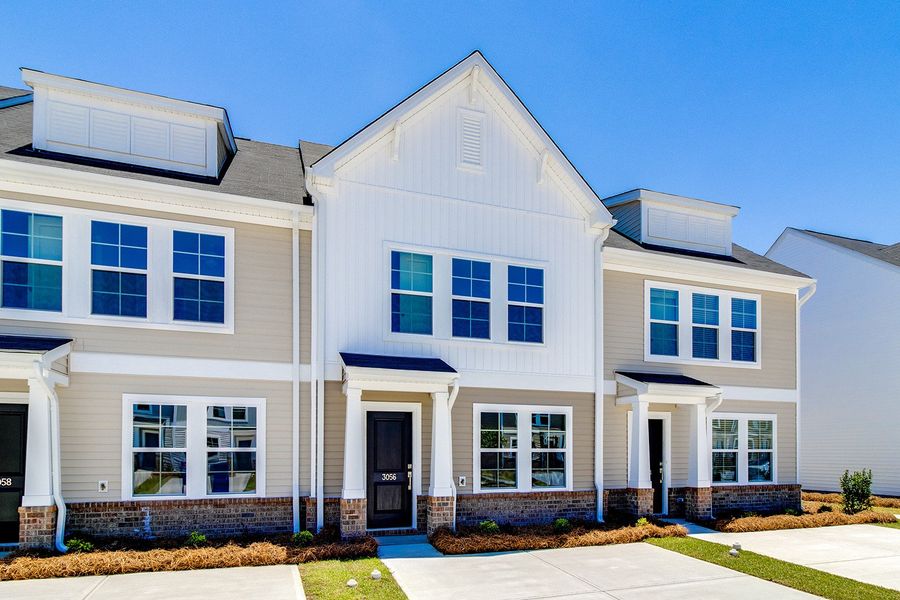 Front exterior of a new home in Astoria, Columbia, SC, highlighting curb appeal (Image 2). Front exterior of a new home in Astoria, Columbia, SC, highlighting curb appeal (Image 2).