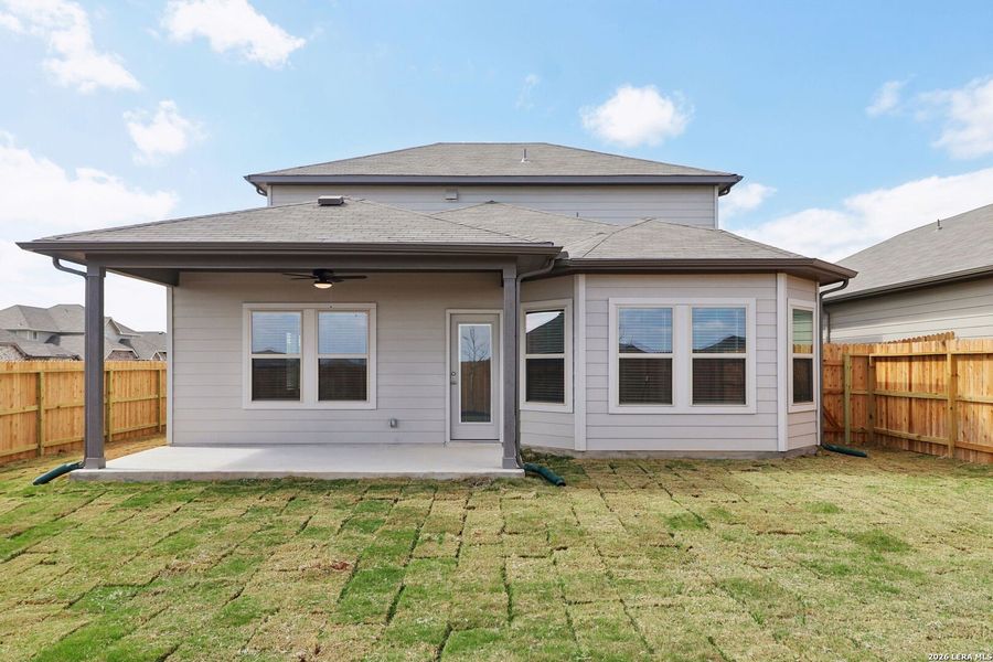 Exterior details and patio area of a home in Legendary Trails - Premier Series, Cibolo (Image 4).