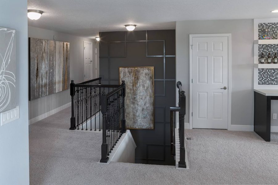 Stairs to Second Floor Gathering Room - Palmer in Florida by Landsea Homes