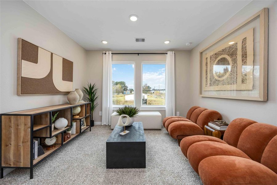 Furnished interior view inside a new home in Mansfield Park, Houston (Image 30). Furnished interior view inside a new home in Mansfield Park, Houston (Image 30).