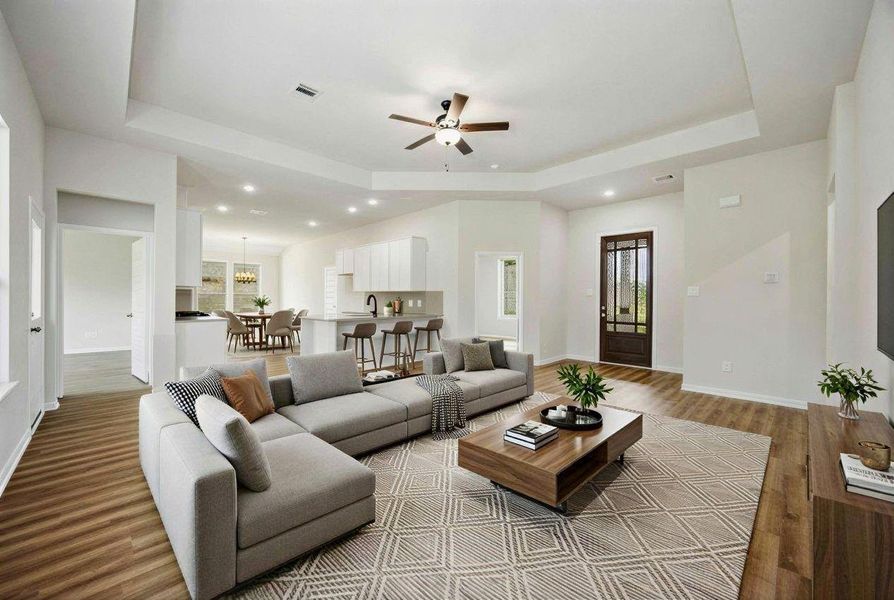 Virtually staged photo of home