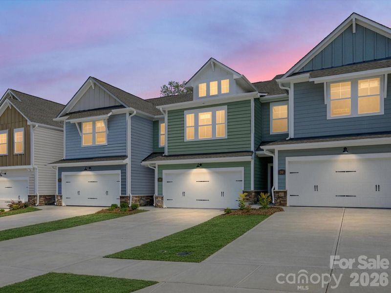 Front exterior of a new home in Westview Towns, Waxhaw, NC, highlighting curb appeal (Image 19).