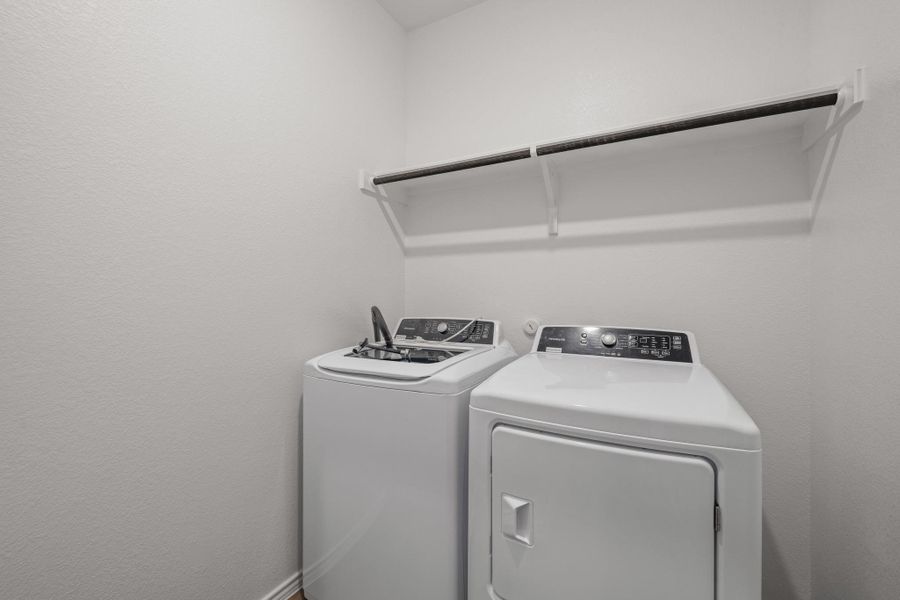 Laundry room with washer and dryer