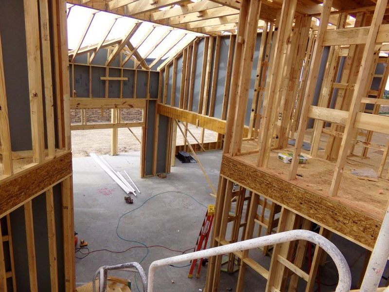 In-progress construction of a new home in Dunham Pointe 65' Homesites, Cypress, TX (Image 3).
