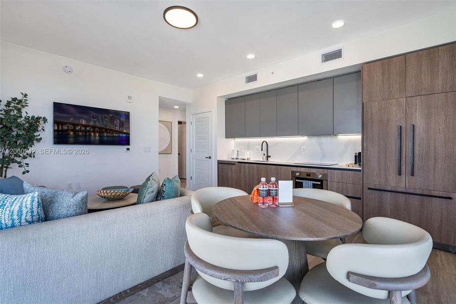 Furnished interior view inside a new home in , Miami Beach (Image 6).