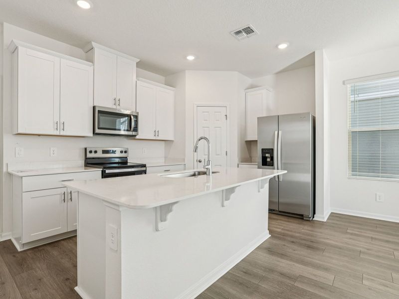 Furnished interior view inside a new home in The Meadow at Crossprairie Bungalows, St. Cloud (Image 4). Furnished interior view inside a new home in The Meadow at Crossprairie Bungalows, St. Cloud (Image 4).