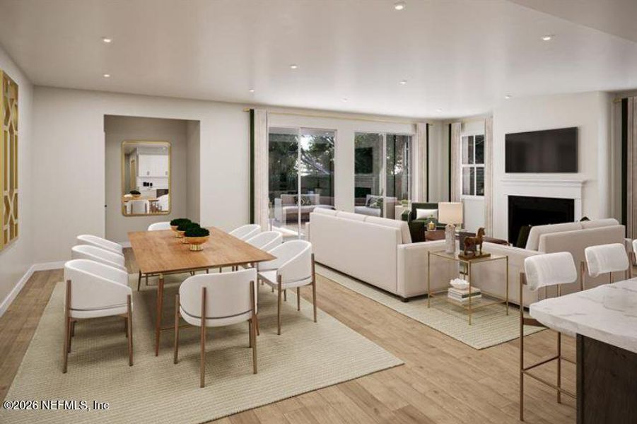 Furnished interior view inside a new home in Seminole Palms Single-Family Homes, Palm Coast (Image 4).