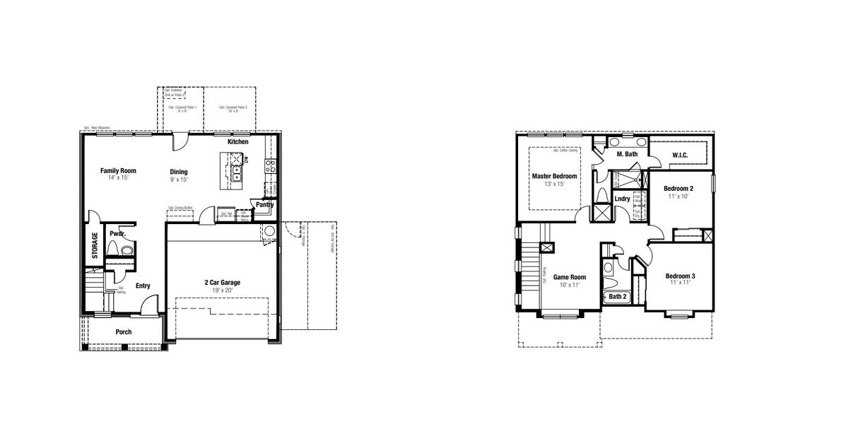 2D floor plan layout for the Martindale by Scott Felder Homes in The Crossvine, Schertz, TX (Image 7). 2D floor plan layout for the Martindale by Scott Felder Homes in The Crossvine, Schertz, TX (Image 7).