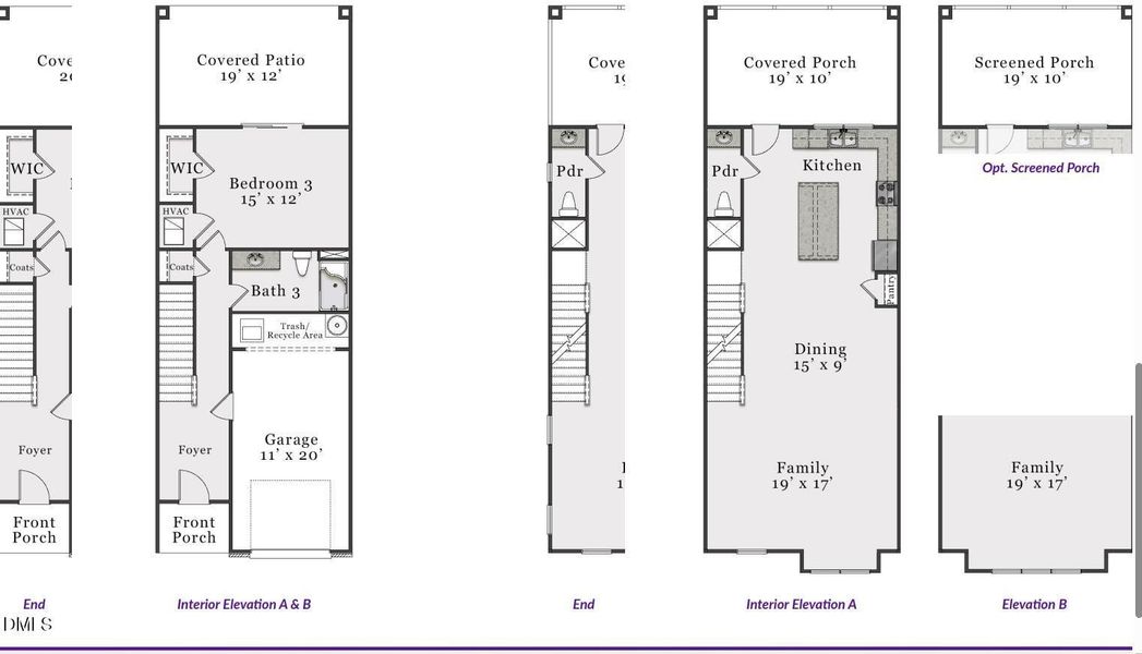 2D floor plan layout of this home in Page Townes, Morrisville, NC (Image 4).