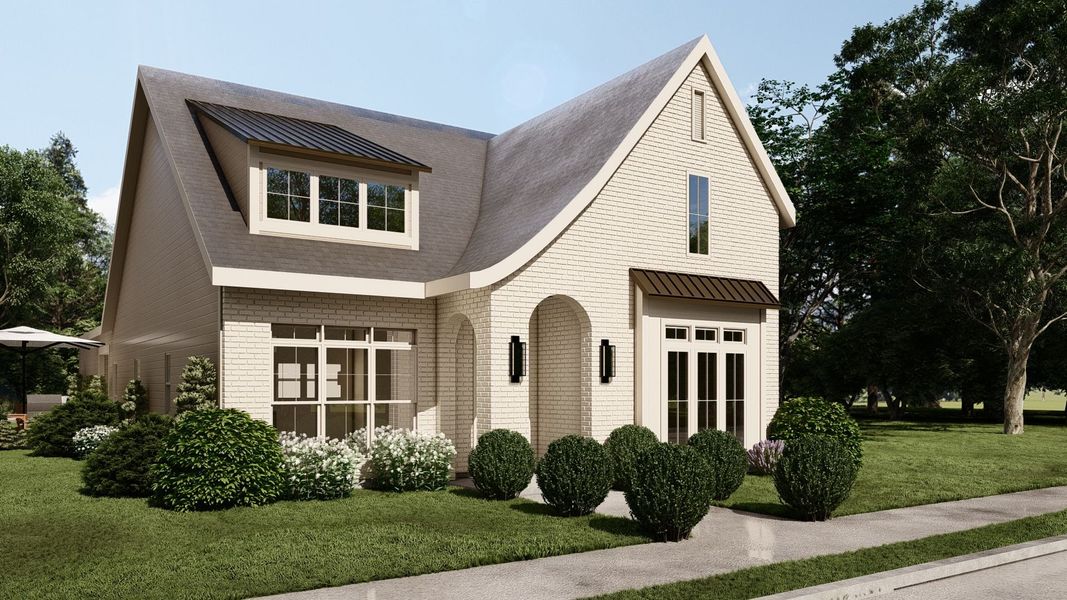 Representative exterior photo of a completed home built from the The Claiborne by Greentech Homes LLC in Nature's Cove, Ooltewah, TN (Image 21).