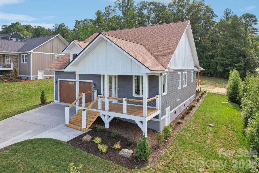 Exterior details and patio area of a home in , Hendersonville (Image 27).