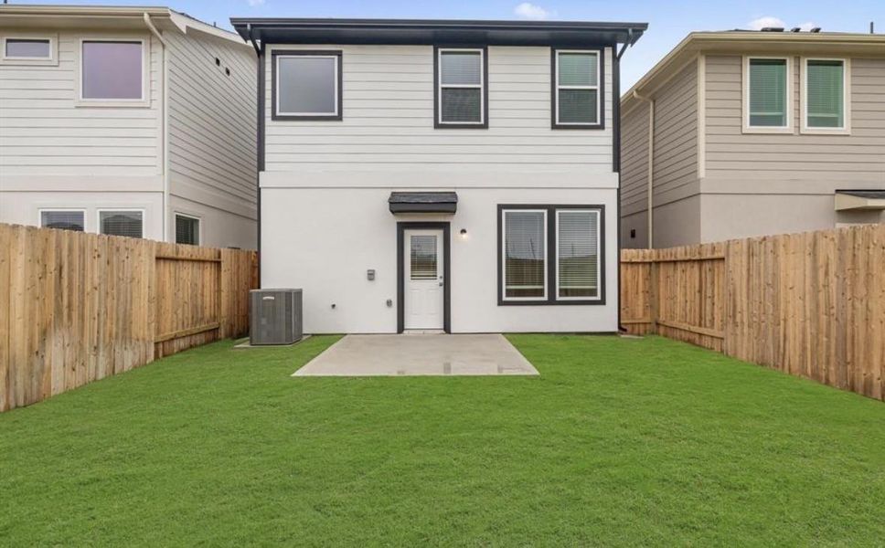 Exterior details and patio area of a home in Park Hill Villas, Stafford (Image 17).