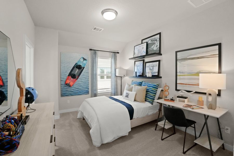 Bedroom in the Willow home plan by Trophy Signature Homes – REPRESENTATIVE PHOTO