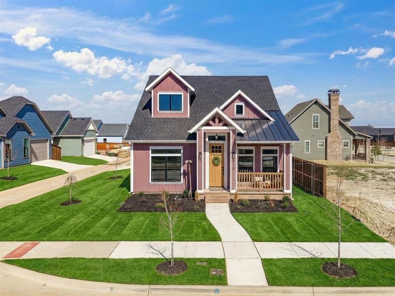 Front exterior of a new home in , Midlothian, TX, highlighting curb appeal (Image 1). Front exterior of a new home in , Midlothian, TX, highlighting curb appeal (Image 1).