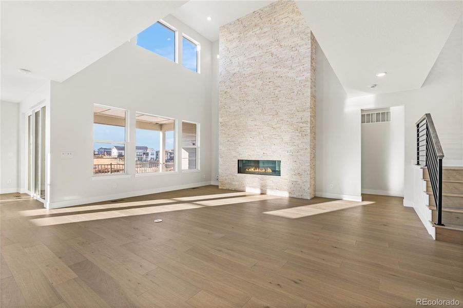 Spacious, unfurnished interior of a new home in Luxe at The Canyons, Castle Pines (Image 43).