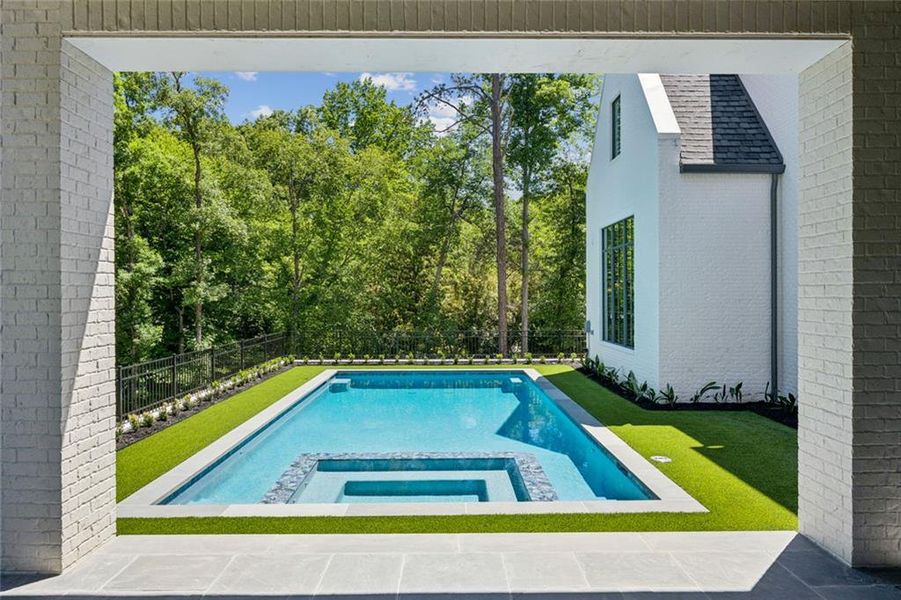 Exterior details and patio area of a home in , Atlanta (Image 28).
