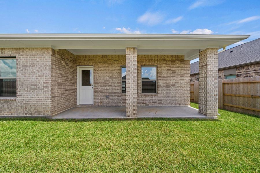 Exterior details and patio area of a home in Cypress Green, Hockley (Image 3).