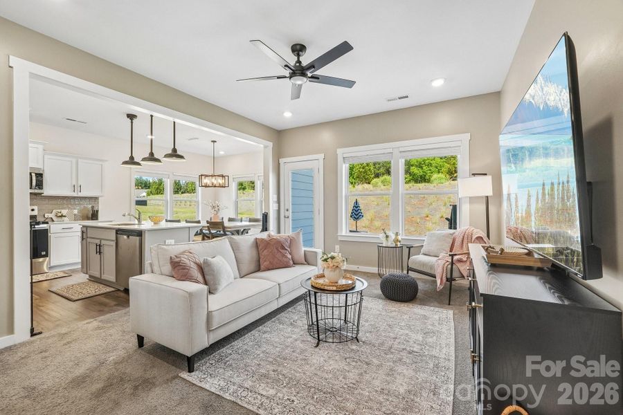 Furnished interior view inside a new home in Edgewater Lakeview On Your Lot, Lancaster (Image 11). Furnished interior view inside a new home in Edgewater Lakeview On Your Lot, Lancaster (Image 11).