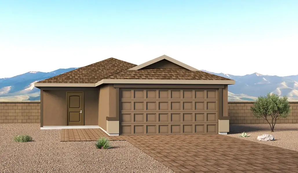 Representative exterior photo of a completed home built from the Ember - T30E by D.R. Horton in Red Rock Village, Red Rock, AZ (Image 23). Representative exterior photo of a completed home built from the Ember - T30E by D.R. Horton in Red Rock Village, Red Rock, AZ (Image 23).