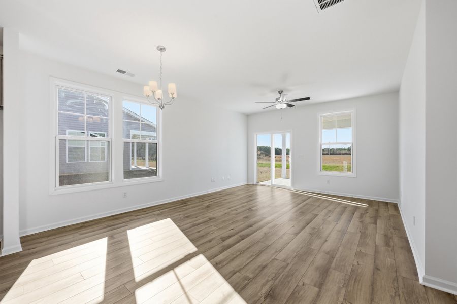 Representative unfurnished interior of a home built from the Habersham II by Great Southern Homes in Edgefield, Loris (Image 90).