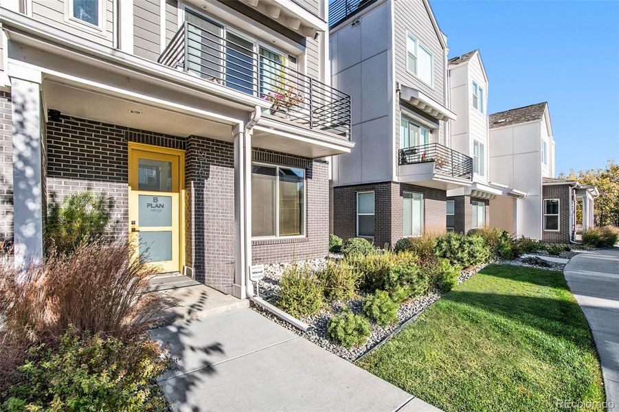 Exterior details and patio area of a home in Prelude at TAVA Waters, Denver (Image 3). Exterior details and patio area of a home in Prelude at TAVA Waters, Denver (Image 3).